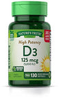 Nature'S Truth Vitamin D3 Softgels - 5000 Iu - 130 Ct