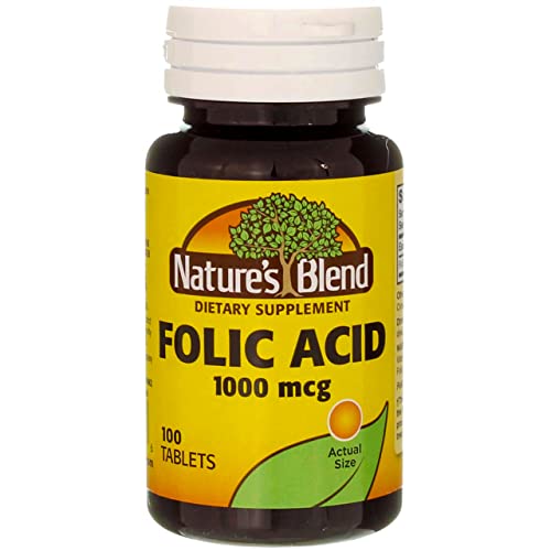 Nature'S Blend Folic Acid 1000 Mcg 100 Tablets