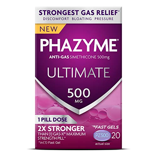 Phazyme Ultimate Gas & Bloating Relief, Works In Minutes, 20 Fast Gels