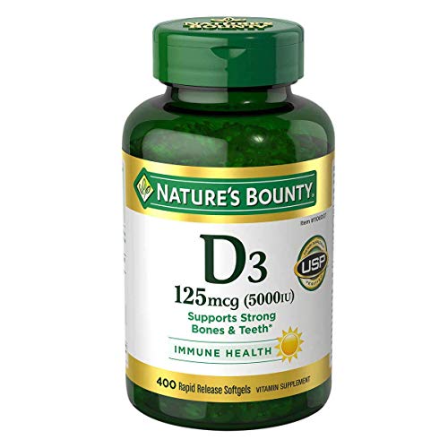 Nature'S Bounty Vitamin D3 Softgels 125 Mcg, 5000 Iu, 240 Ct