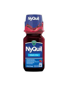 Vicks Nyquil Cherry Cold And Flu Relief Liquid Medicine, 4 Fl Oz