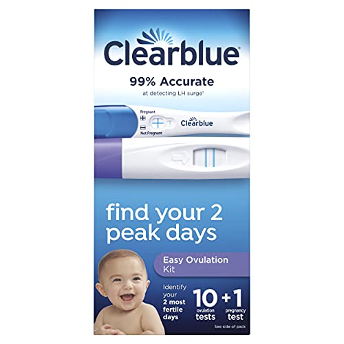 Clearblue Ovulation Starter Kit, 10 Ovulation Tests, 1 Pregnancy Test