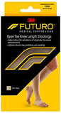 Futuro-71032En Open Toe Stocking, Unisex, Firm Compression, Small, Beige