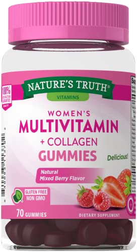 Womens Multivitamin Gummies Plus Collagen 70 Count Non-Gmo & Gluten Free By Natures Truth