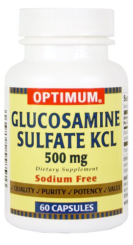 Optimum Glucosamine Sulfate Kcl Capsules, 500 Mg, 60 Count
