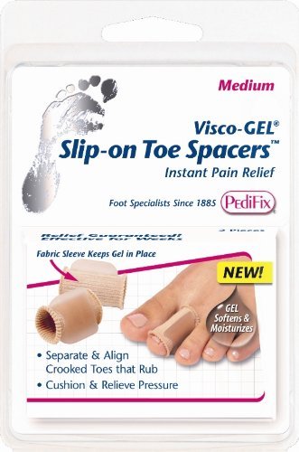 Pedifix Visco-Gel Slip-On Toe Spacer Medium 2/Pack