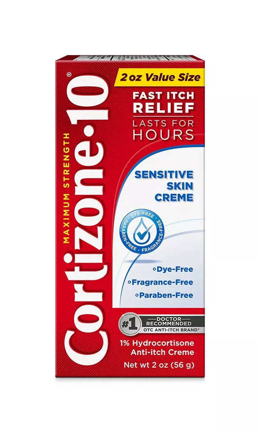 Cortizone-10 Max Strength Anti Itch Sensitive Skin Creme -2 Oz