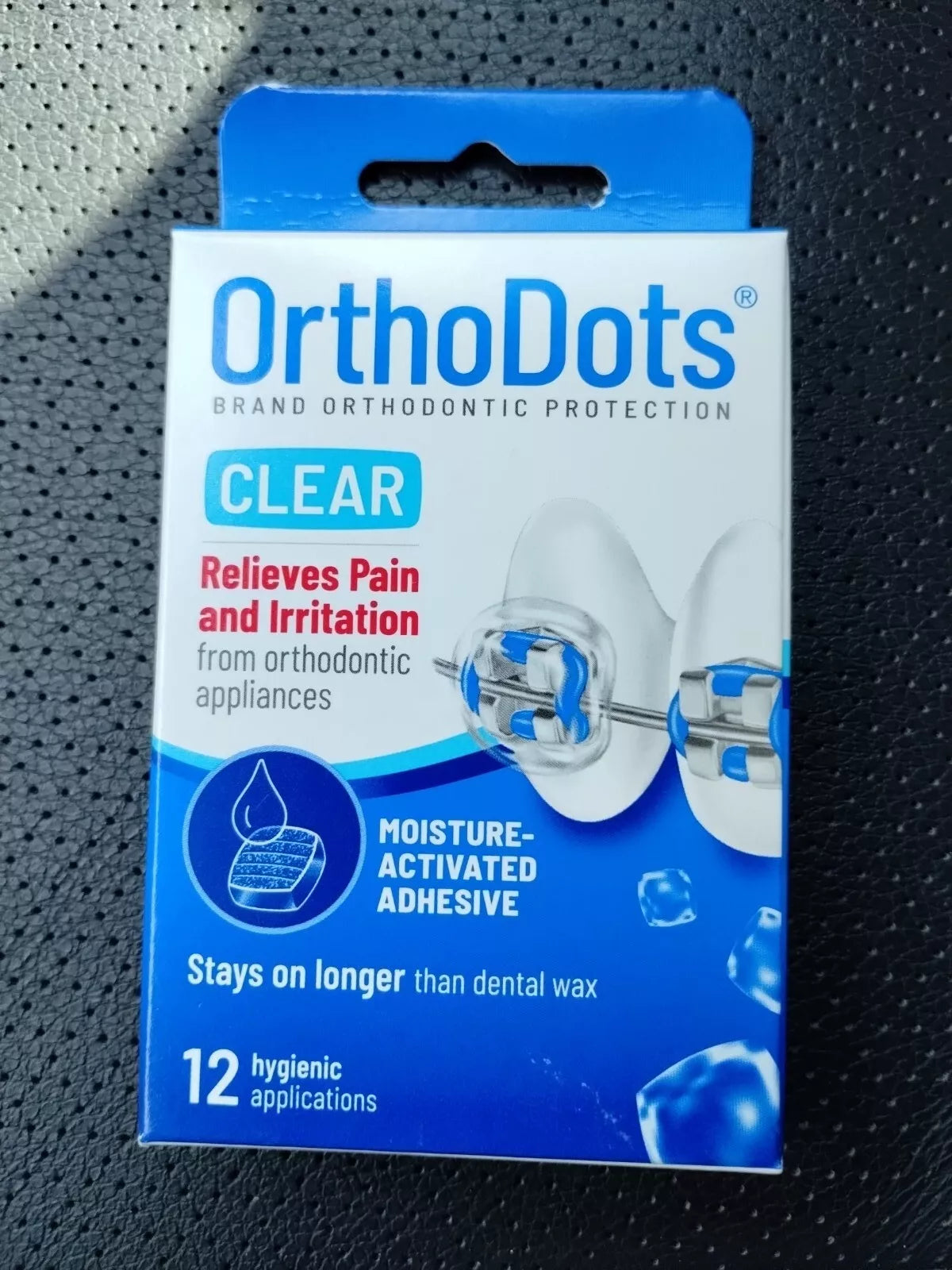 OrthoDots CLEAR Moisture Activated, Silicone Wax Alternative For Braces 12 Count
