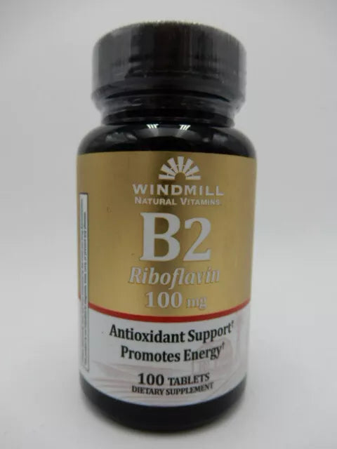 Windmill B2 Riboflavin 100 mg Antioxidant Support 100 Tablets