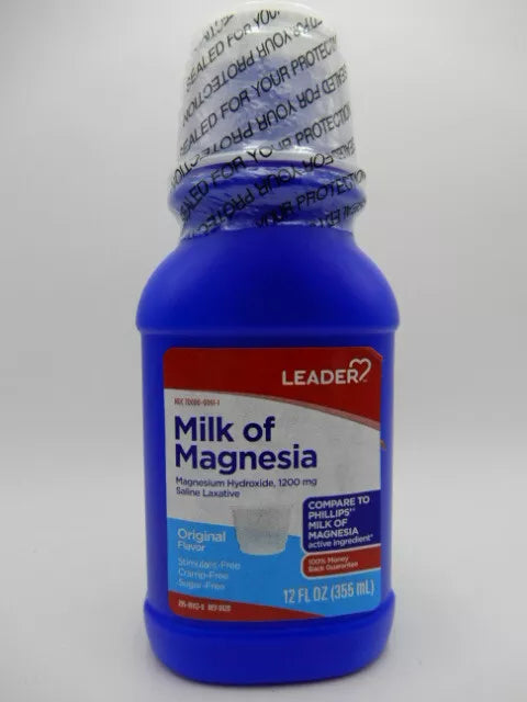 Leader Milk of Magnesia Saline Laxative Original - 12 Fl Oz
