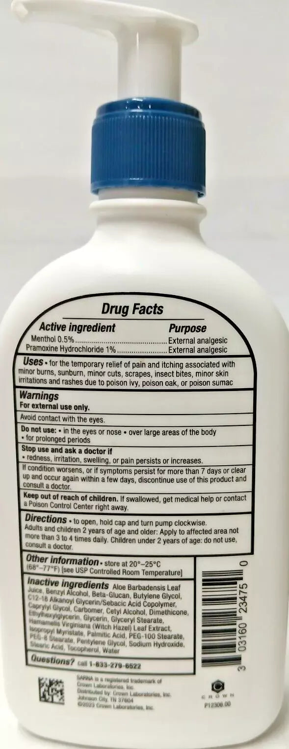 SARNA Calm and Cool Anti-Itch Body Lotion 7.5 fl. oz.