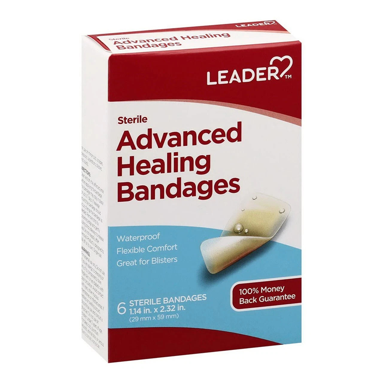 Leader Sterile Advanced Healing Bandages - 6 Ct