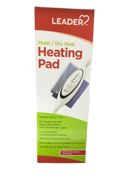 Leader 4 Settings Moist/Dry Heat Heating Pad - 1 Ct