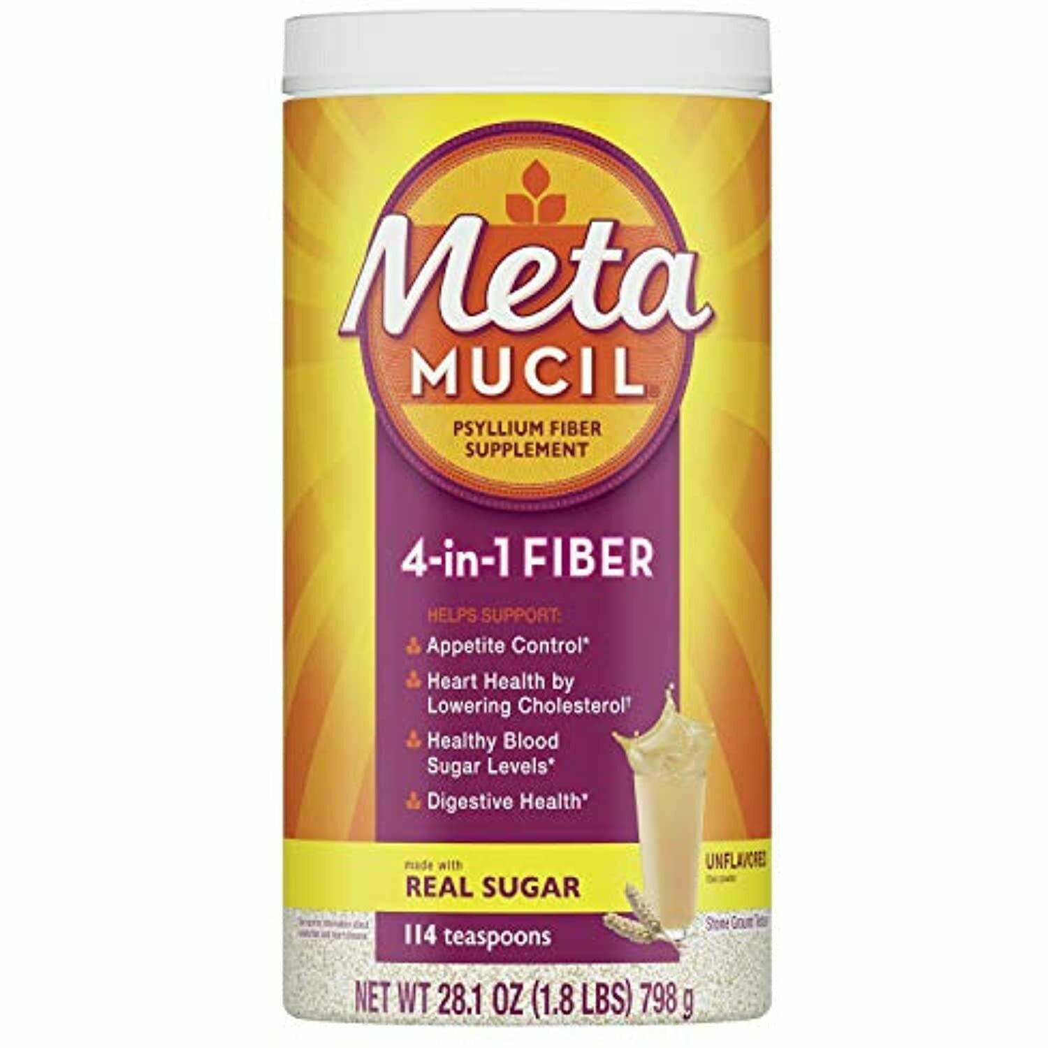 Metamucil Psyllium Husk Fiber Supplement - 28.1 Oz