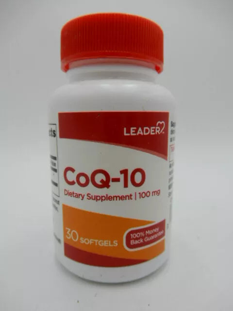 Leader CoQ-10 100 mg Supplement - 30 Softgels