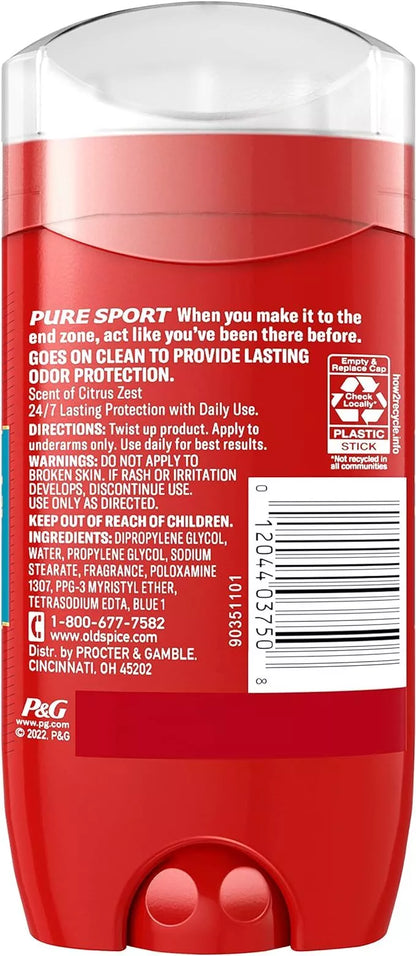 Old Spice Red Zone Collection Pure Sport Deodorant - 3 Oz