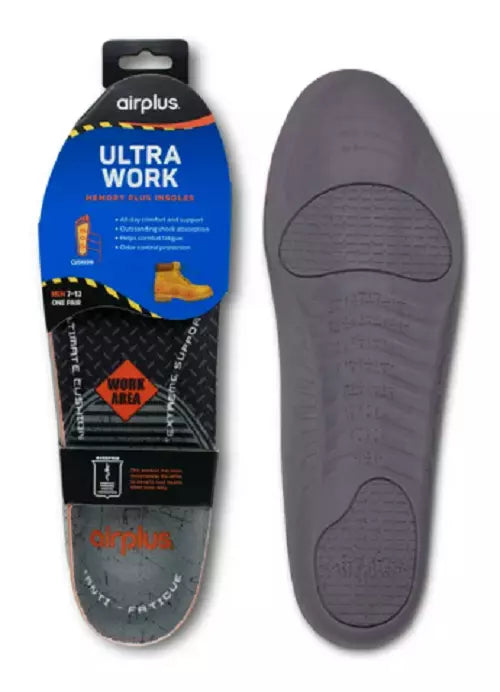 AirPlus Ultra Work Memory Foam Plus Shoe Insoles Men 7-13