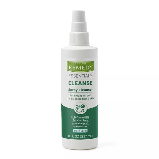 Medline Remedy Essentials No-Rinse Spray Cleanser, Scented 8 Fl Oz