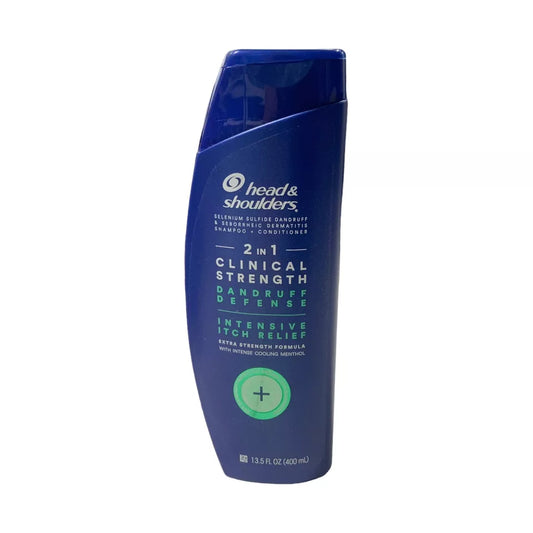 Head & Shoulders Clinical Strength Dandruff Defense Intensive Itch Relief Shampoo, 13.5 Fl Oz