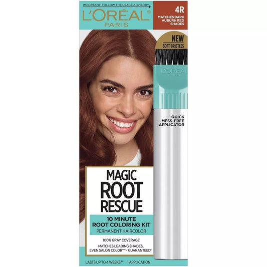 L'Oreal Paris Magic Root Rescue Permanent Hair Color, 4R Dark Auburn