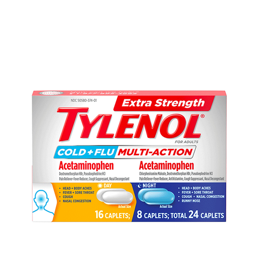 TYLENOL Extra Strength Cold & Flu Multi-Action Day & Night 24 ct