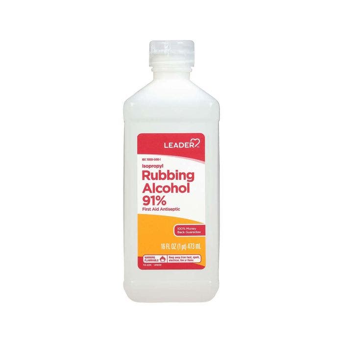 Leader Rubbing Alcohol 91% First Aid - 16 fl oz