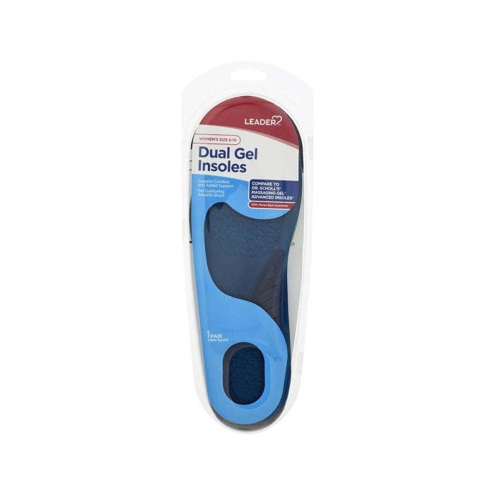 Leader Womens Dual Gel Insoles - 1 Ct