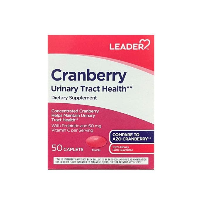 Leader Cranberry Urinary Tract Health CareCapsules - 50 Ct